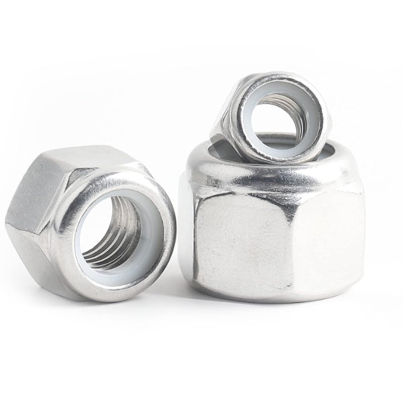 sotoolstop Store 7/16-14 Nylon Insert Lock Nuts, Nylon Locknuts 304 Stainless Steel 18-8 Lock Nuts, Pack of 20 - Image 2
